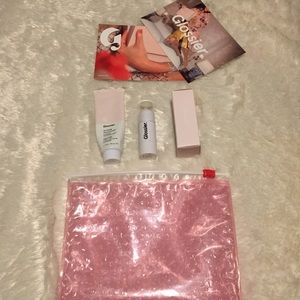 Glossier Highlighter moisturizer+pouch+post cards